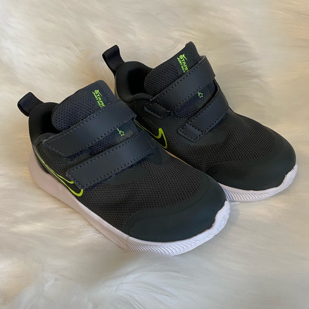 Kids Black and Green Sneakers